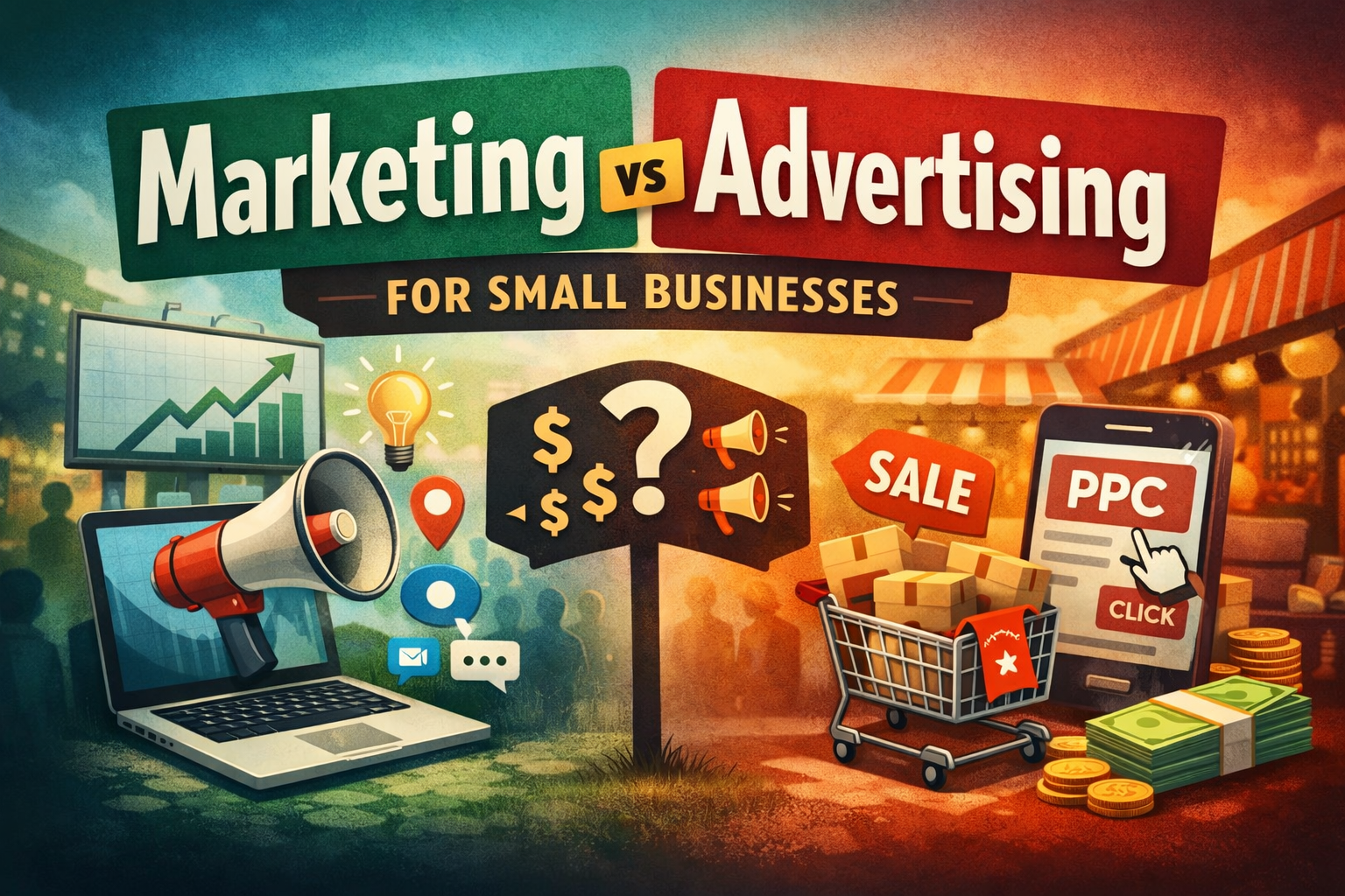 Marketing-vs-advertising awareness-vs-roi
